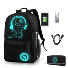 Custom Cartoon Cute Schoolbag Big Capacity Boy Student Backpacks with USB Charging